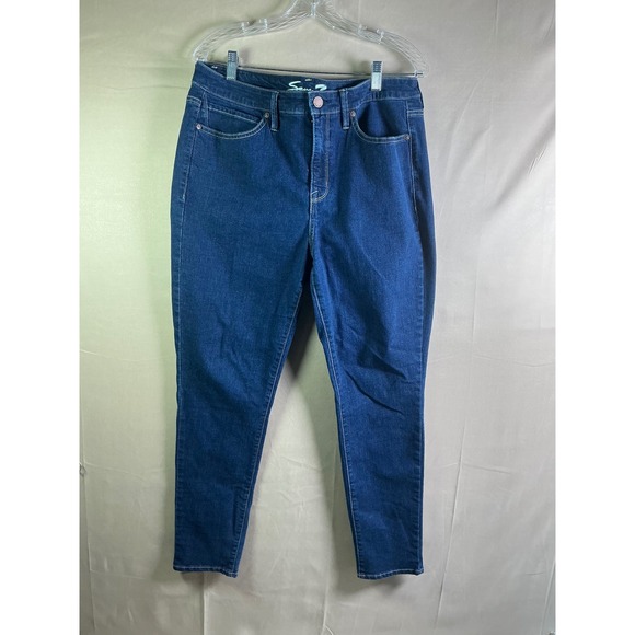 Seven7 Denim - Seven7 Womens Skinny Jeans Dark Wash High Rise Stretch Denim Size 12